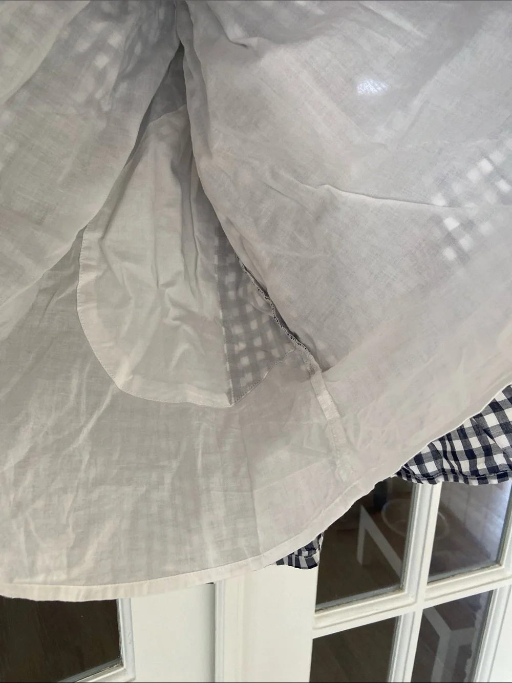Abercrombie & Fitch Navy and White Gingham Tie-Front Dress - Picture 6 of 8